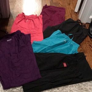 6 lot scrub pants dickies and buttersoft